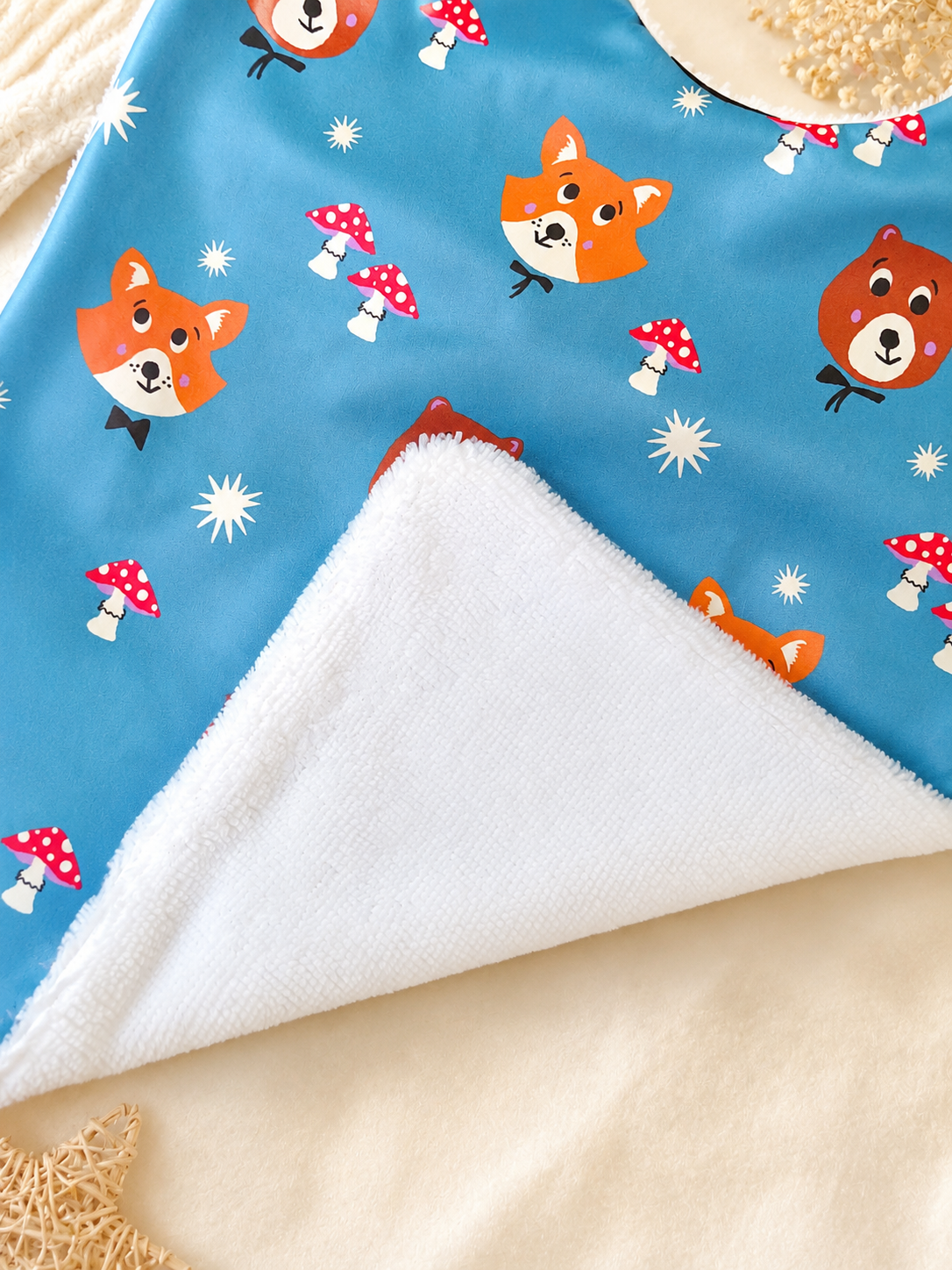 Bavoir ours renard 3 - 5 ans