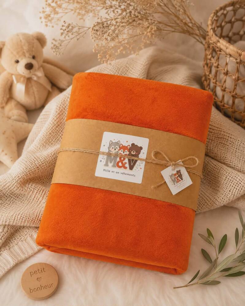 Couverture bébé – Collection M&V 🦊🐺🐻 80x100cm
