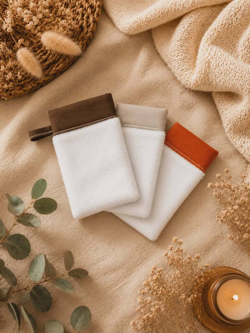 Gant de toilette – Collection M&V 🦊🐺🐻 Lot de 2 identique