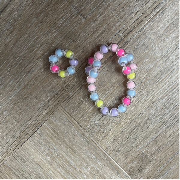 Set kleurrijk ketting met armband