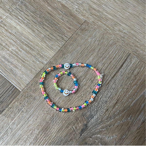Set Smiley ketting met armband