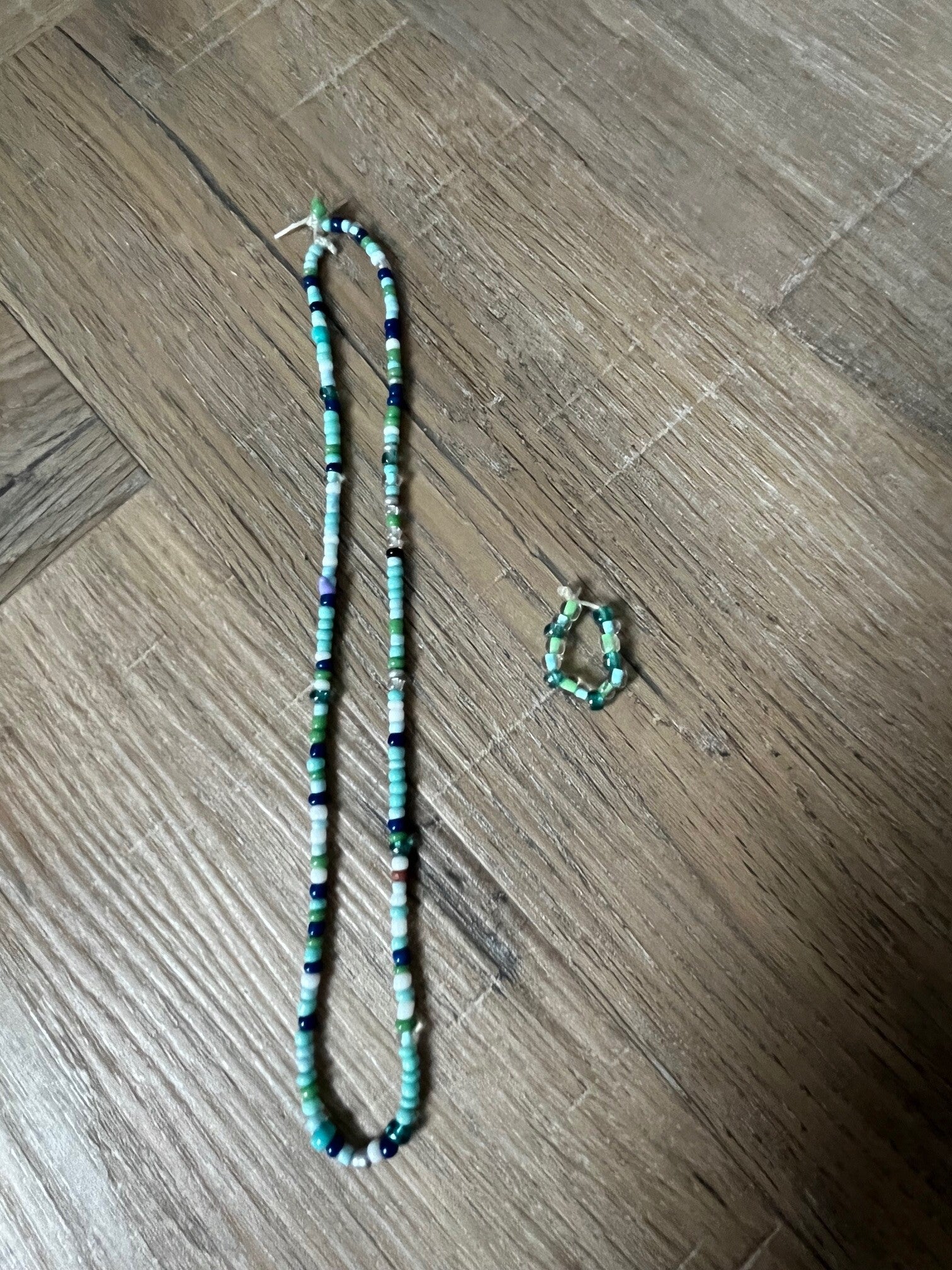 Ketting met armband groene kleuren