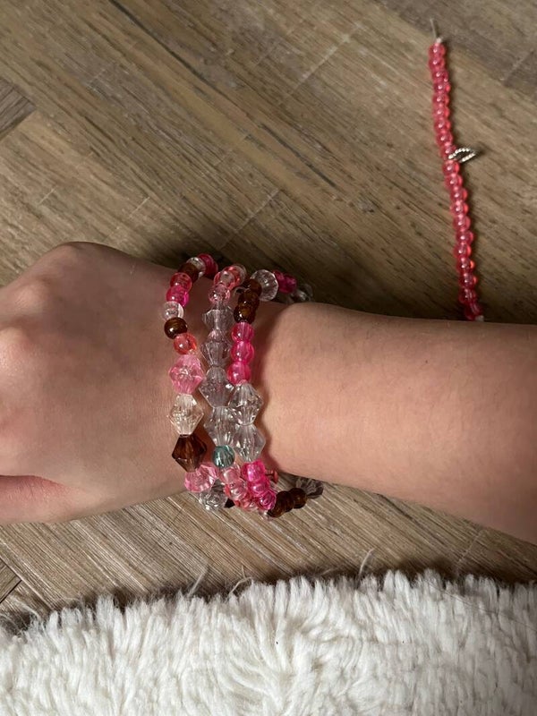 Natural color armbandjes set