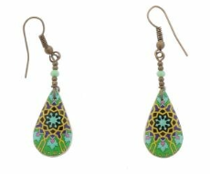 oorbellen, perzisch handwerk, mozaik, 