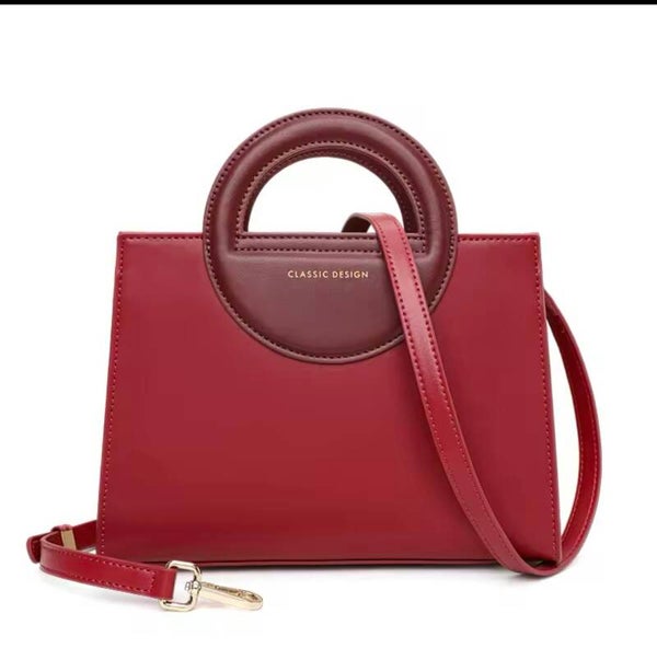 Sac à main élégant "Classic Design" - Rouge cerise