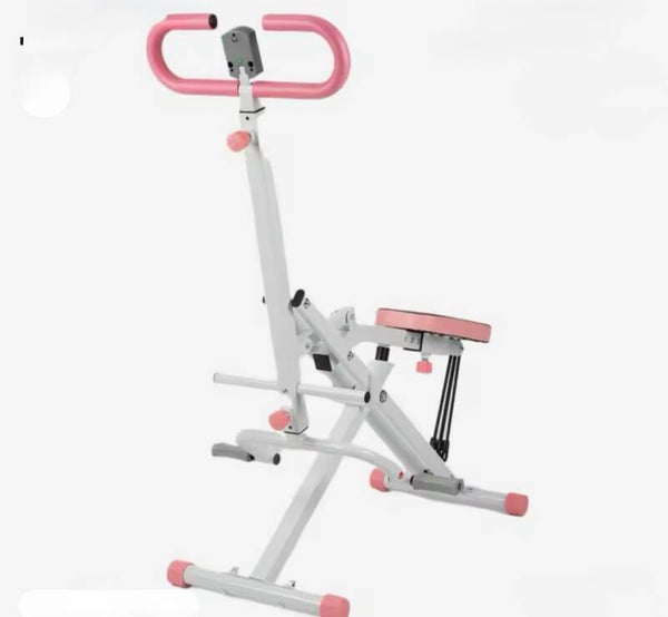 Machine de Squat Assisté Rose & Blanche – Fitness à Domicile