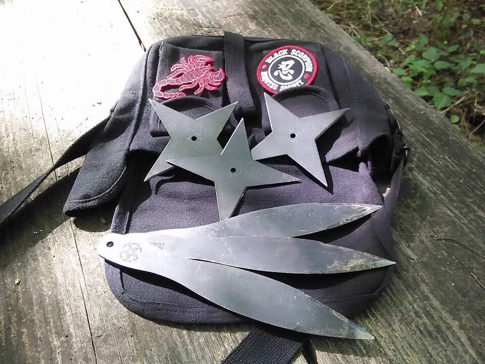 A picture of a Ninja Bag Seizan-Bukuro of the Black Scorpion Ninjutsu Society - United States