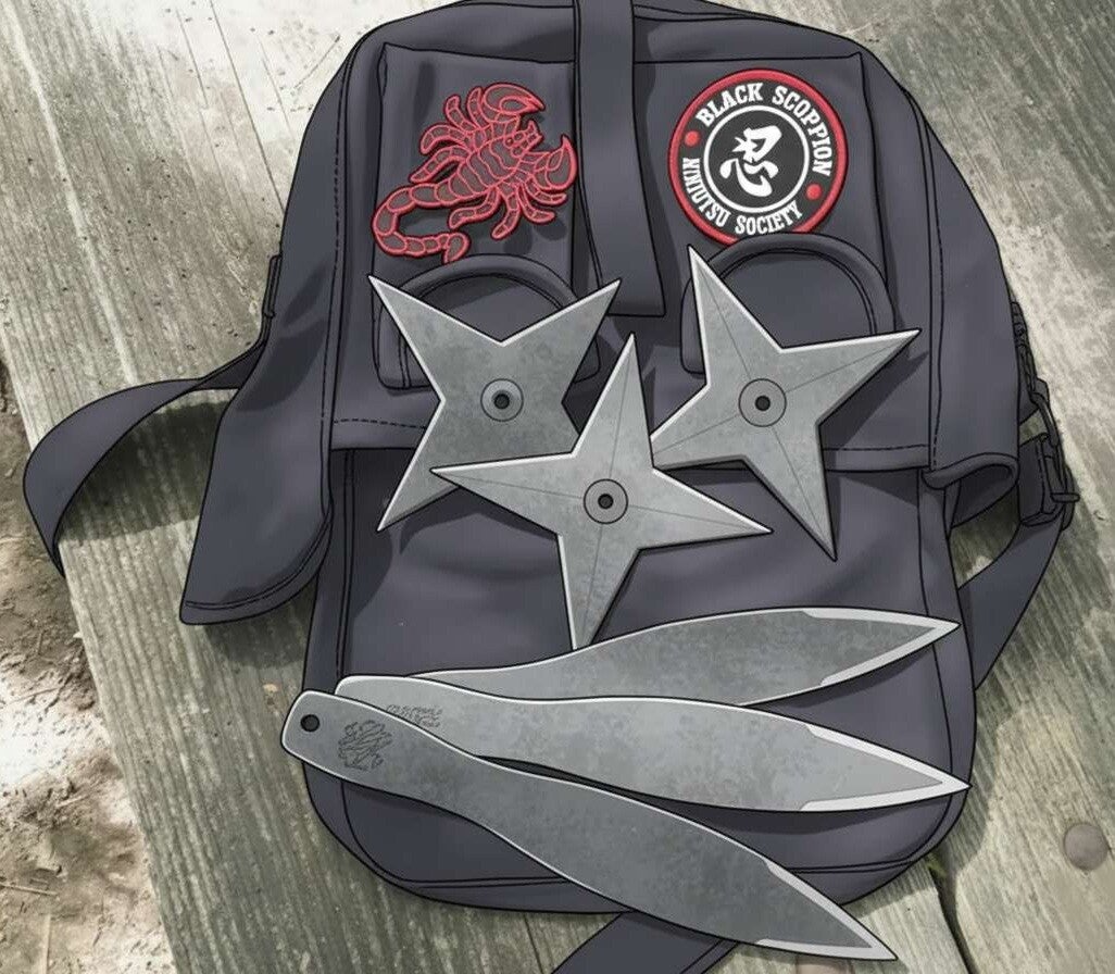 The Ninja Shoulder Bag used by the Black Scorpion Ninjutsu Society. Rothco Canvas Shoulder Bag. 