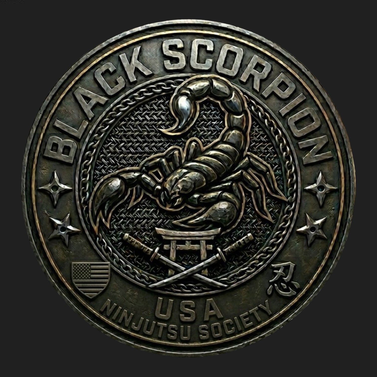 Black Scorpion Ninjutsu Society USA Logo