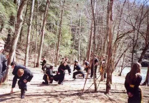 Small group martial arts and self-defense training at Shelby Park Nashville