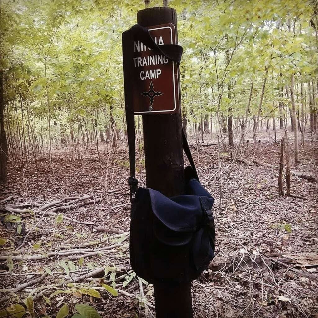 The Ninja Bag of the Black SCorpion Ninjutsu Society at Ninja Camp