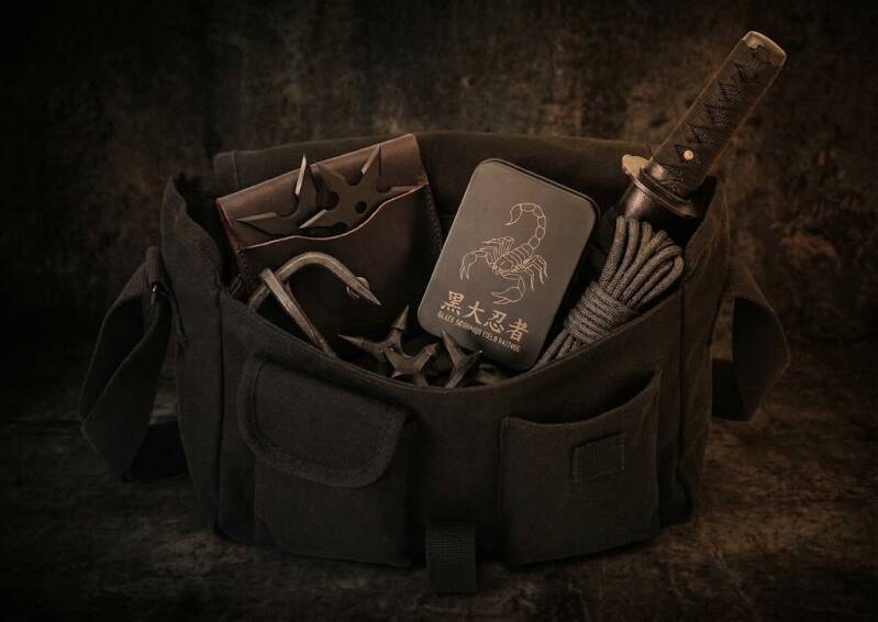 The Official Ninja Shoulder Training Bag of the Black Scorpion Ninjutsu Society