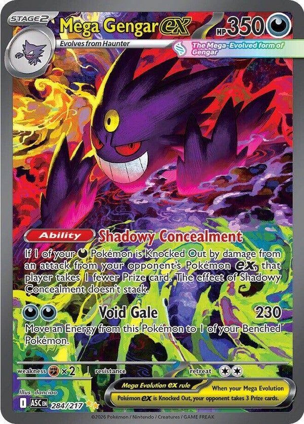 Mega Gengar ex Ascended Heroes Special Illustration Rare • 284/217 Beckett Grade-9.5