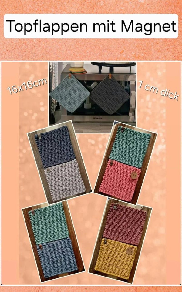 Topflappen mit Magnet