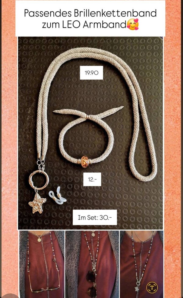 Baumwollkordelschmuck im LEO Look