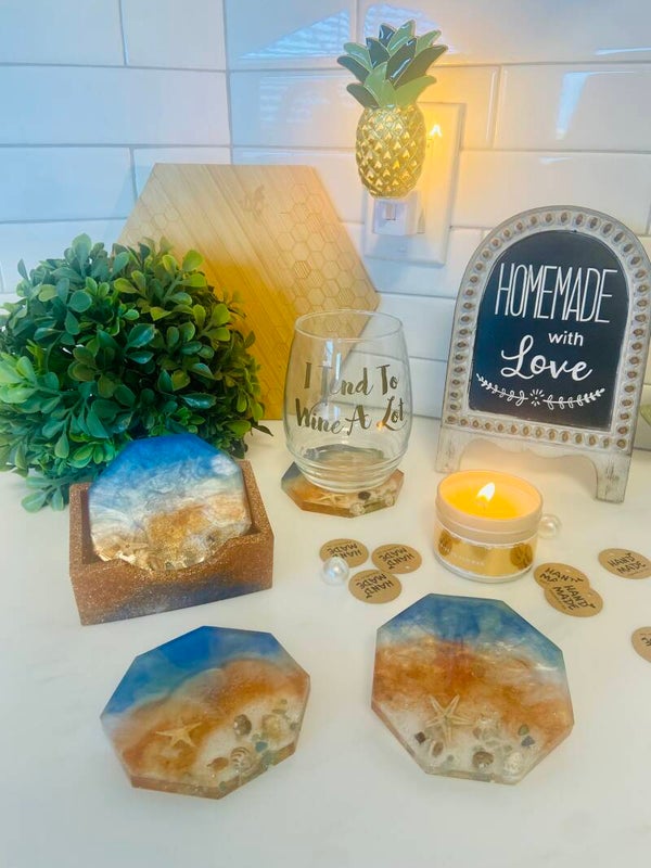 SEA SHELL COASTER SET OF 4