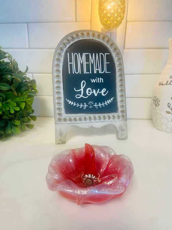 Pink/White Ring Holder