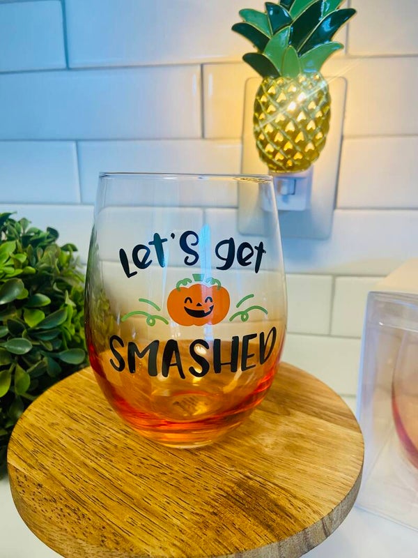 Glass Halloween Wine Tumbler