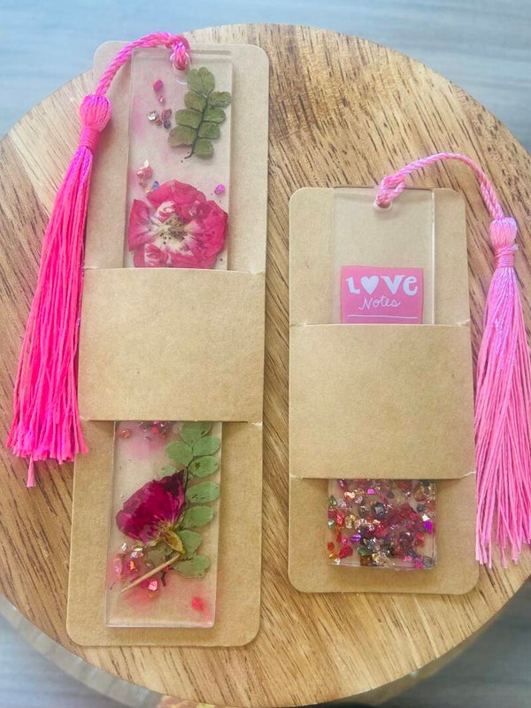 Handmade Flower Resin Bookmarks