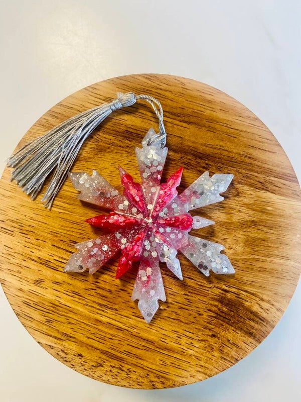 Handmade Resin Snowflake Christmas Decorations