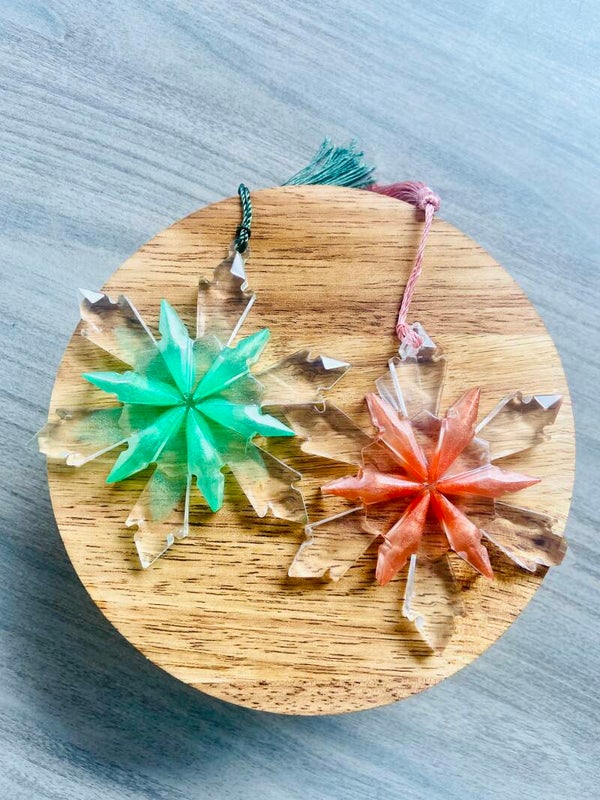 Handmade Resin Snowflake Christmas Decorations