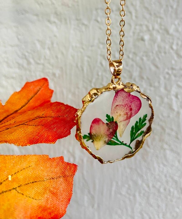 Pressed Flower Necklace
