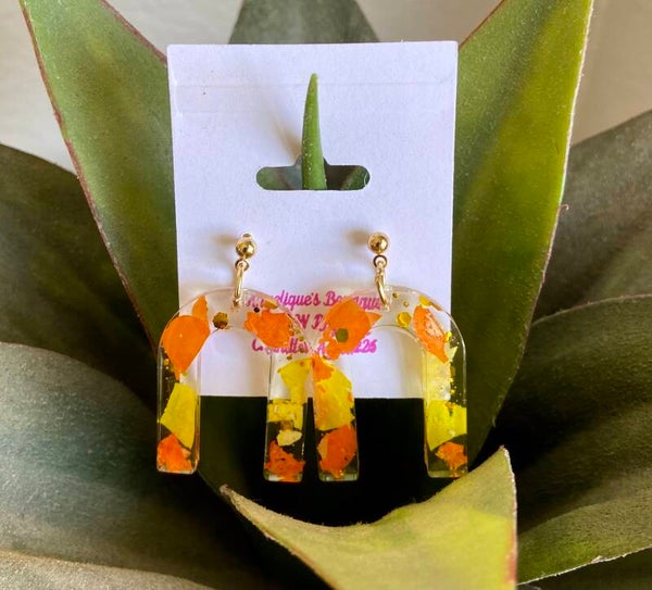 Handmade resin earrings