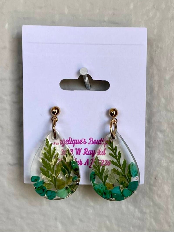 Handmade resin earrings