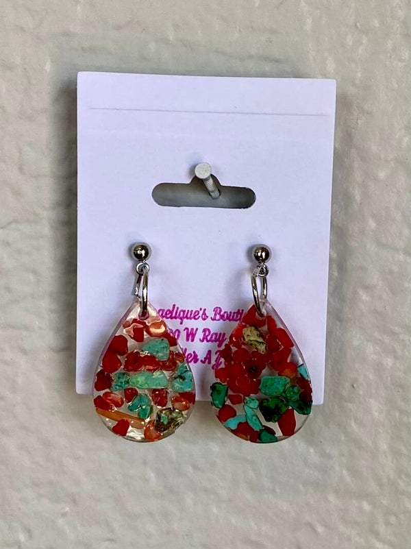Handmade resin earrings
