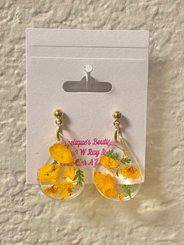 Handmade resin earrings