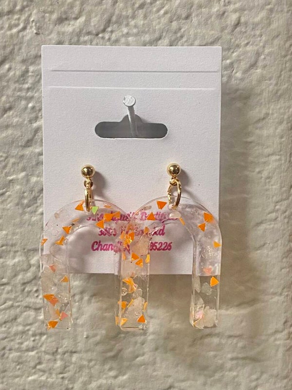 Handmade resin earrings