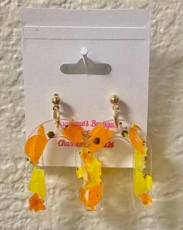Handmade resin earrings