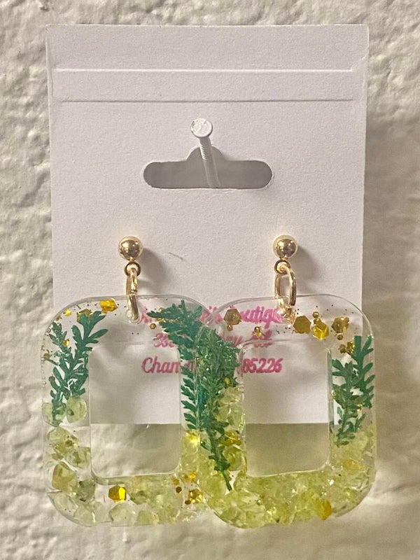 Handmade resin earrings