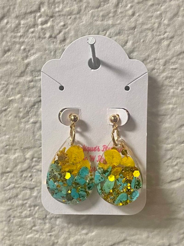 Handmade resin earrings