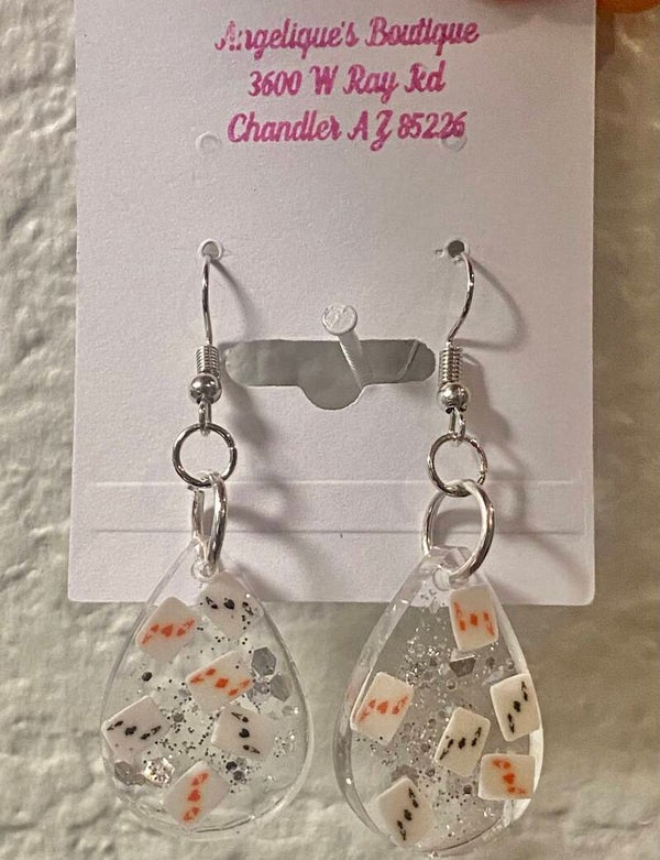 Handmade resin earrings