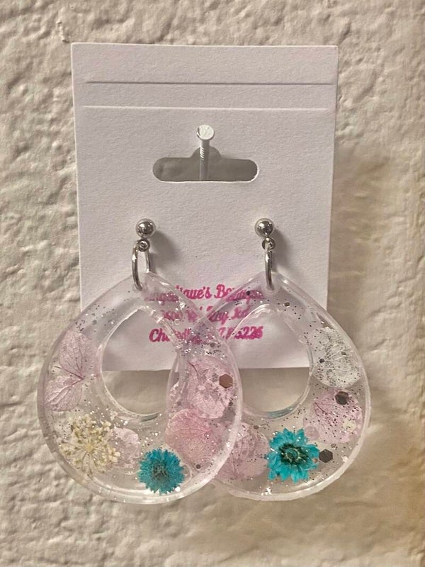 Handmade resin earrings