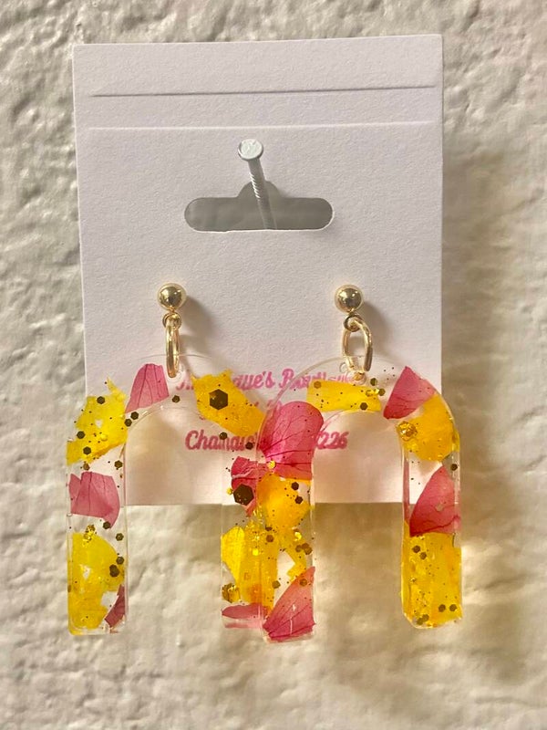 Handmade resin earrings