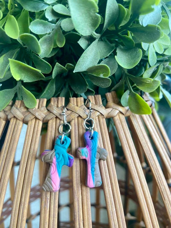 Handmade polymer clay earrings