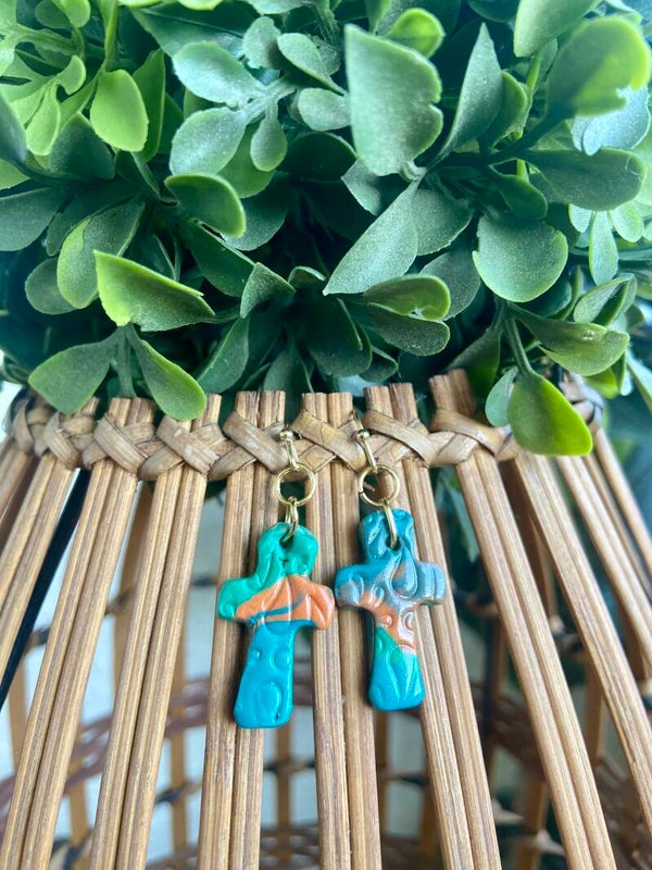 Handmade polymer clay earrings
