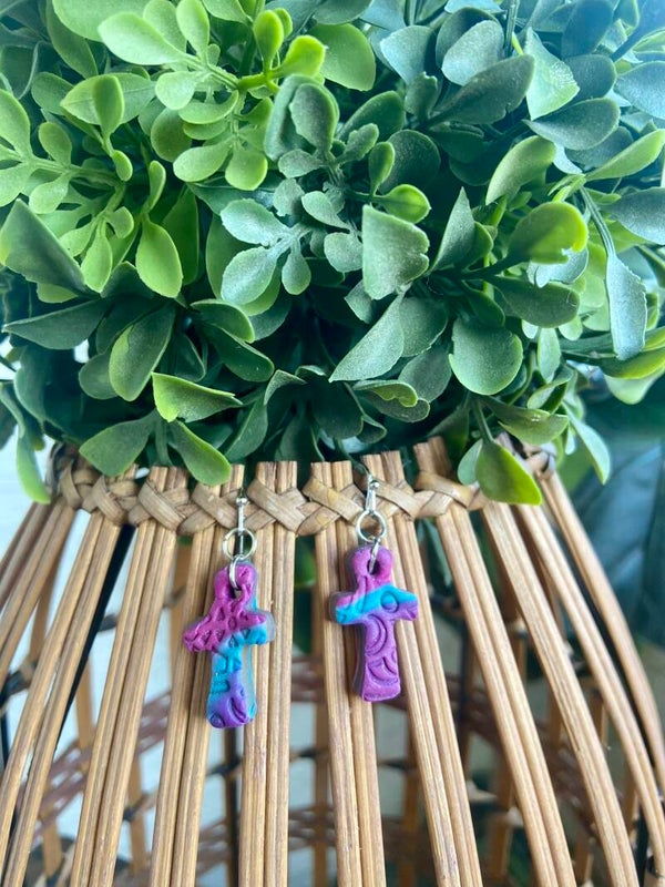 Handmade polymer clay earrings