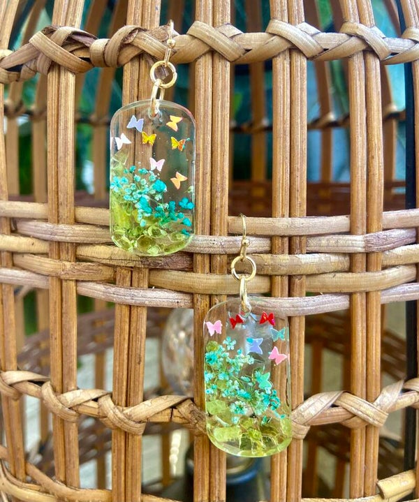 Handmade resin earrings