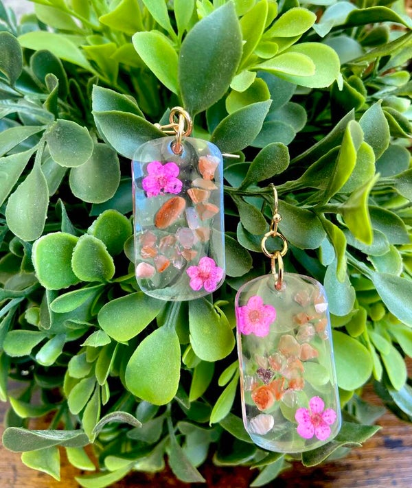 Handmade resin earrings