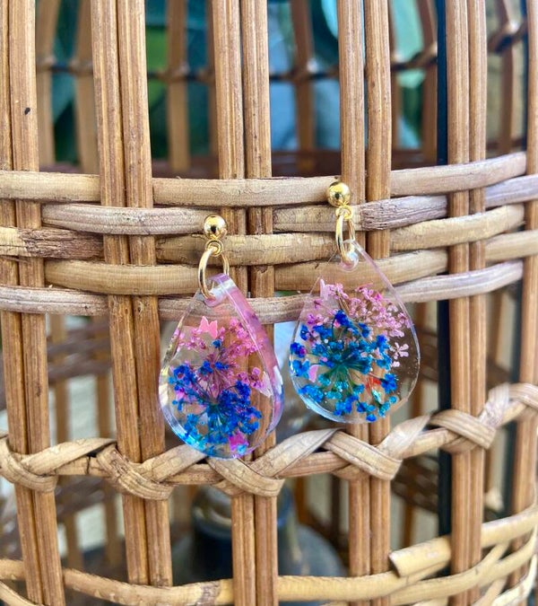 Handmade resin earrings