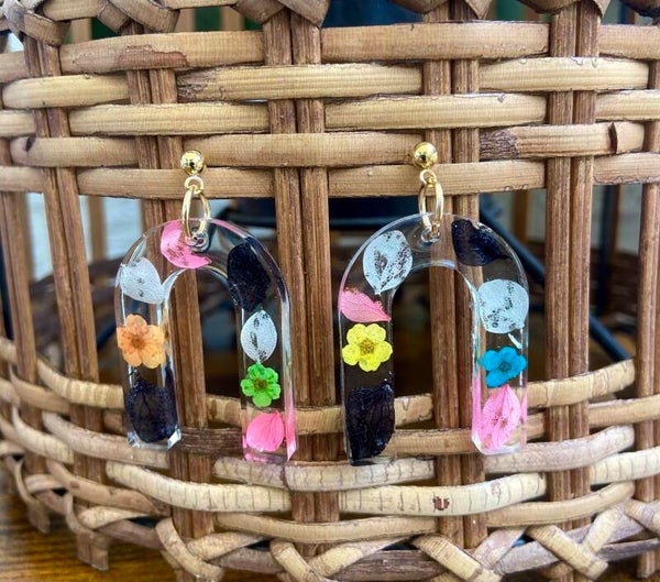 Handmade resin earrings