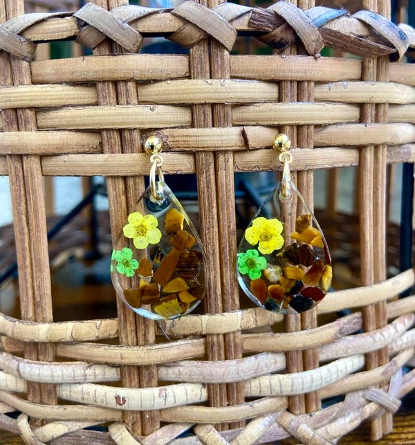 Handmade resin earrings