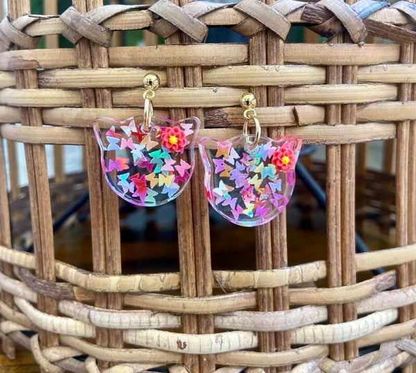 Handmade resin earrings