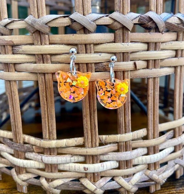 Handmade resin earrings