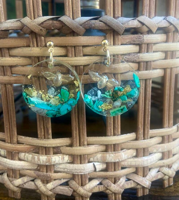Handmade resin earrings