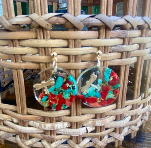 Handmade resin earrings