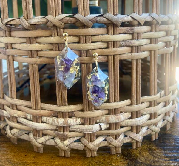 Handmade resin earrings